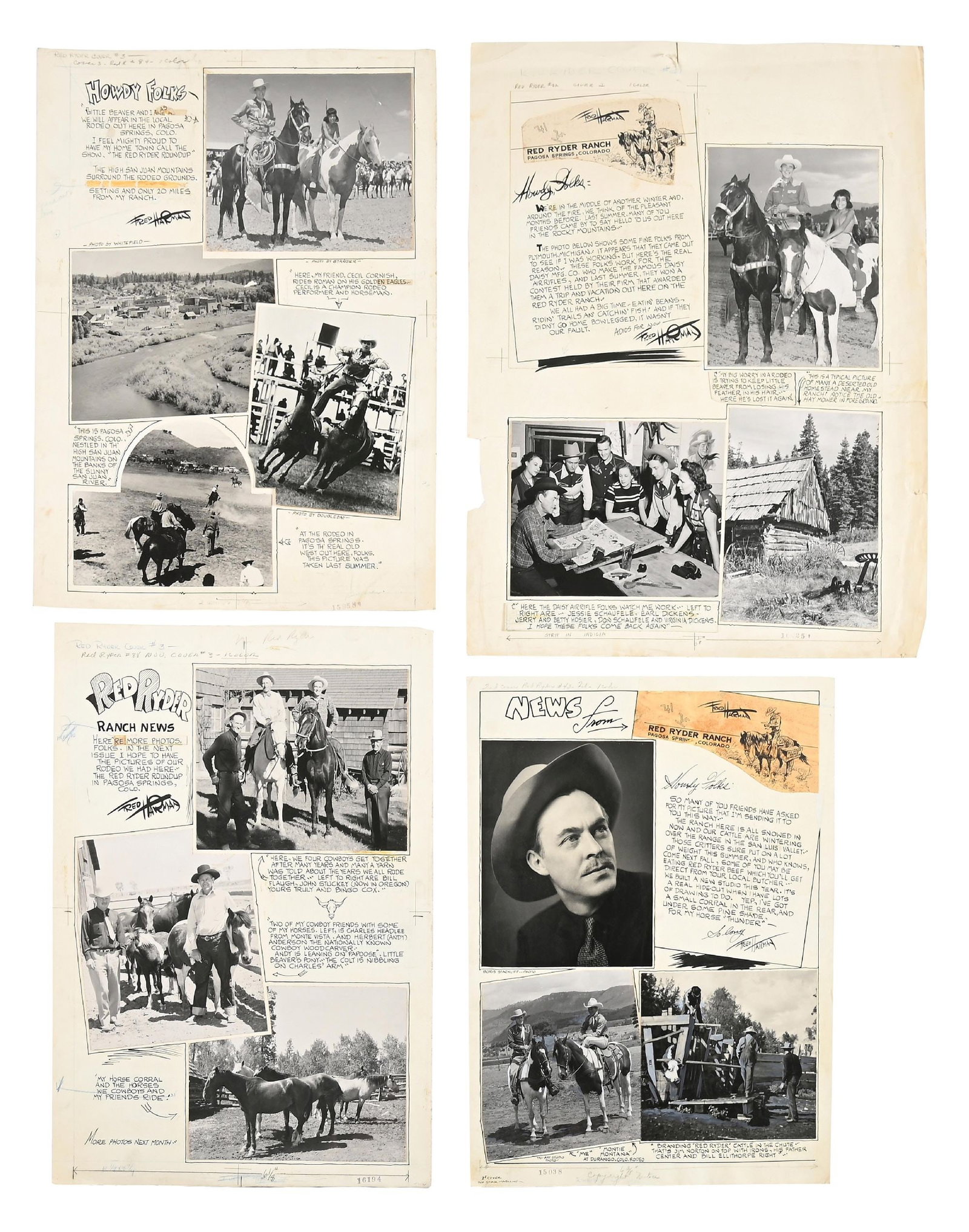 FRED HARMAN PORTFOLIO OF RED RYDER STORYBOARDS (1 of 14)