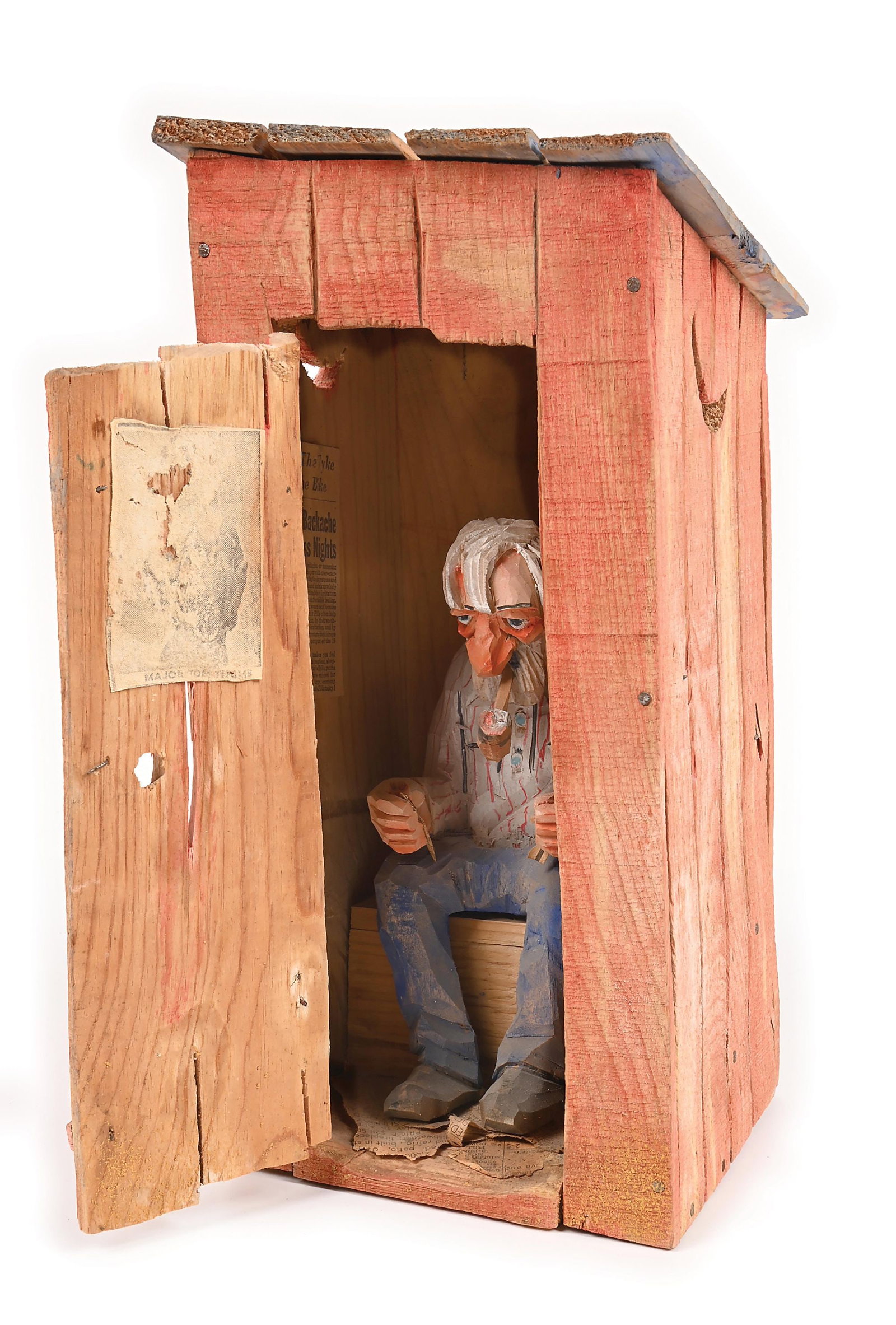 ANDY ANDERSON WOOD CARVING “MAN IN THE OUTHOUSE” (1 of 7)
