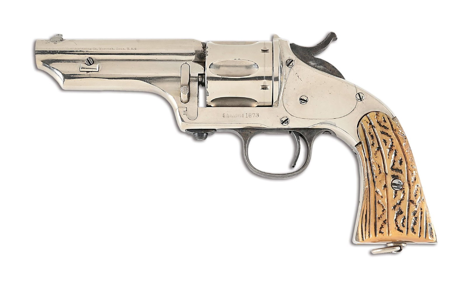 (A) WESTERN ALTERED MERWIN & HULBERT SECOND MODEL OPEN TOP .44 SINGLE ACTION REVOLVER. (1 of 7)