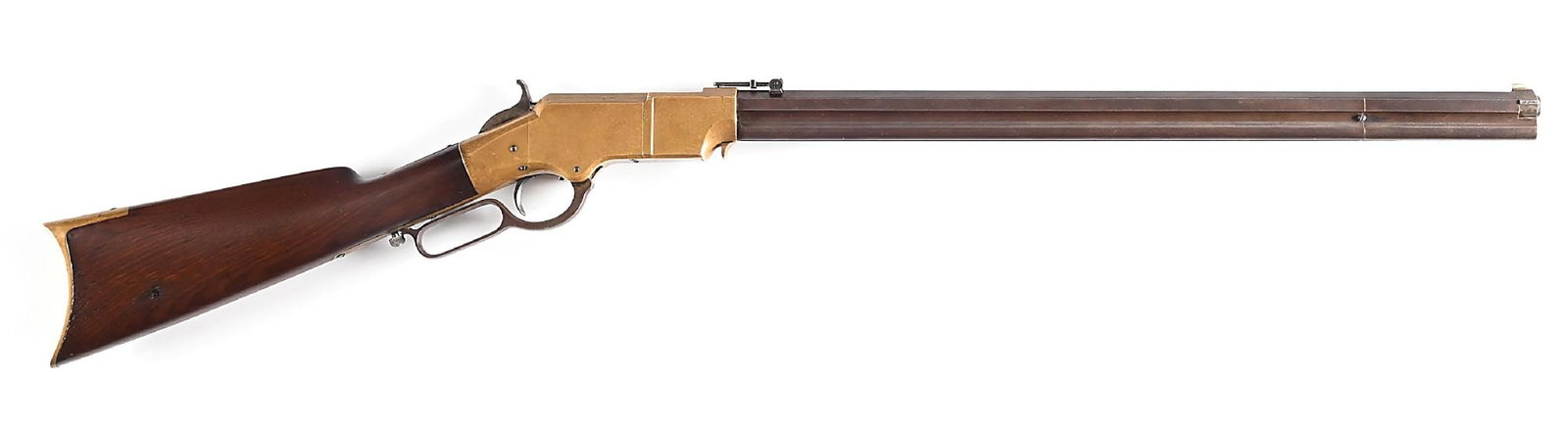 (A) FINE NEW HAVEN ARMS MODEL 1860 HENRY LEVER ACTION RIFLE. (1 of 9)