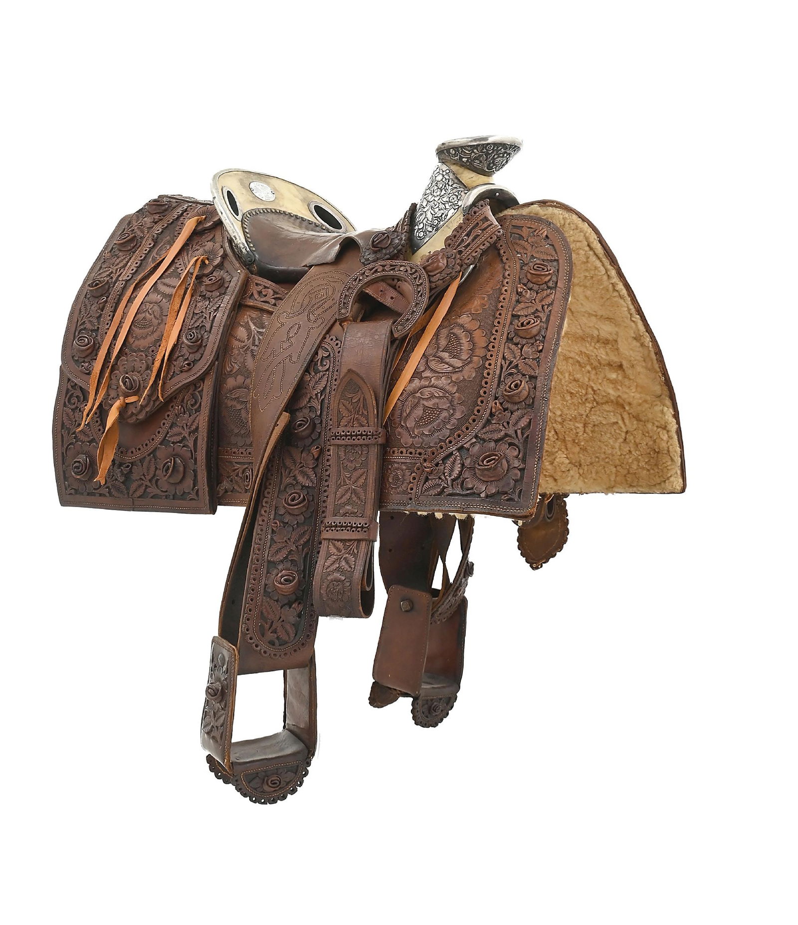 FINELY EXECUTED "ROSE PARADE" MEXICAN SADDLE (1 of 13)