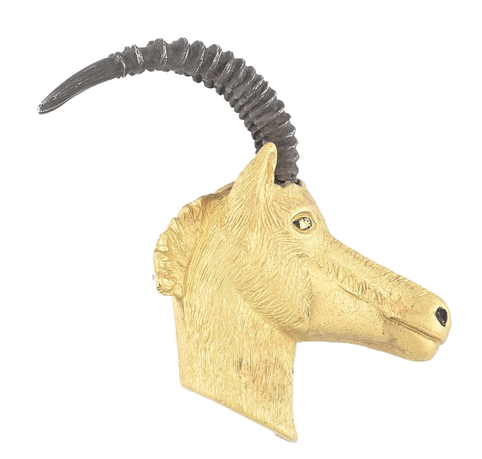 18K GOLD ROAN ANTELOPE'S HEAD BROOCH BY PAMPOLLANNI (1 of 3)