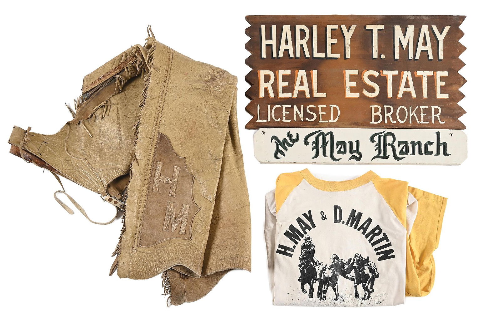 LOT OF HARLEY MAY PERSONAL RANCH SIGNS AND RODEO ITEMS (1 of 5)