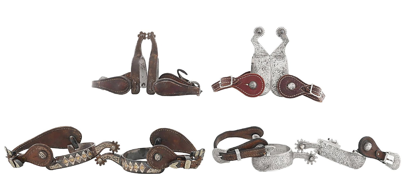 LOT OF 4: HARLEY MAY DECORATIVE AND TROPHY SPURS (1 of 8)