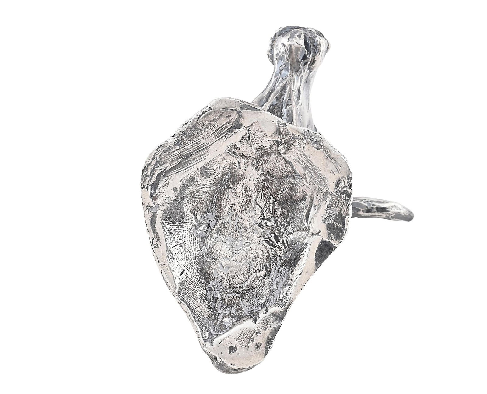 SOLID SILVER STEER HEAD PAPERWEIGHT - 4