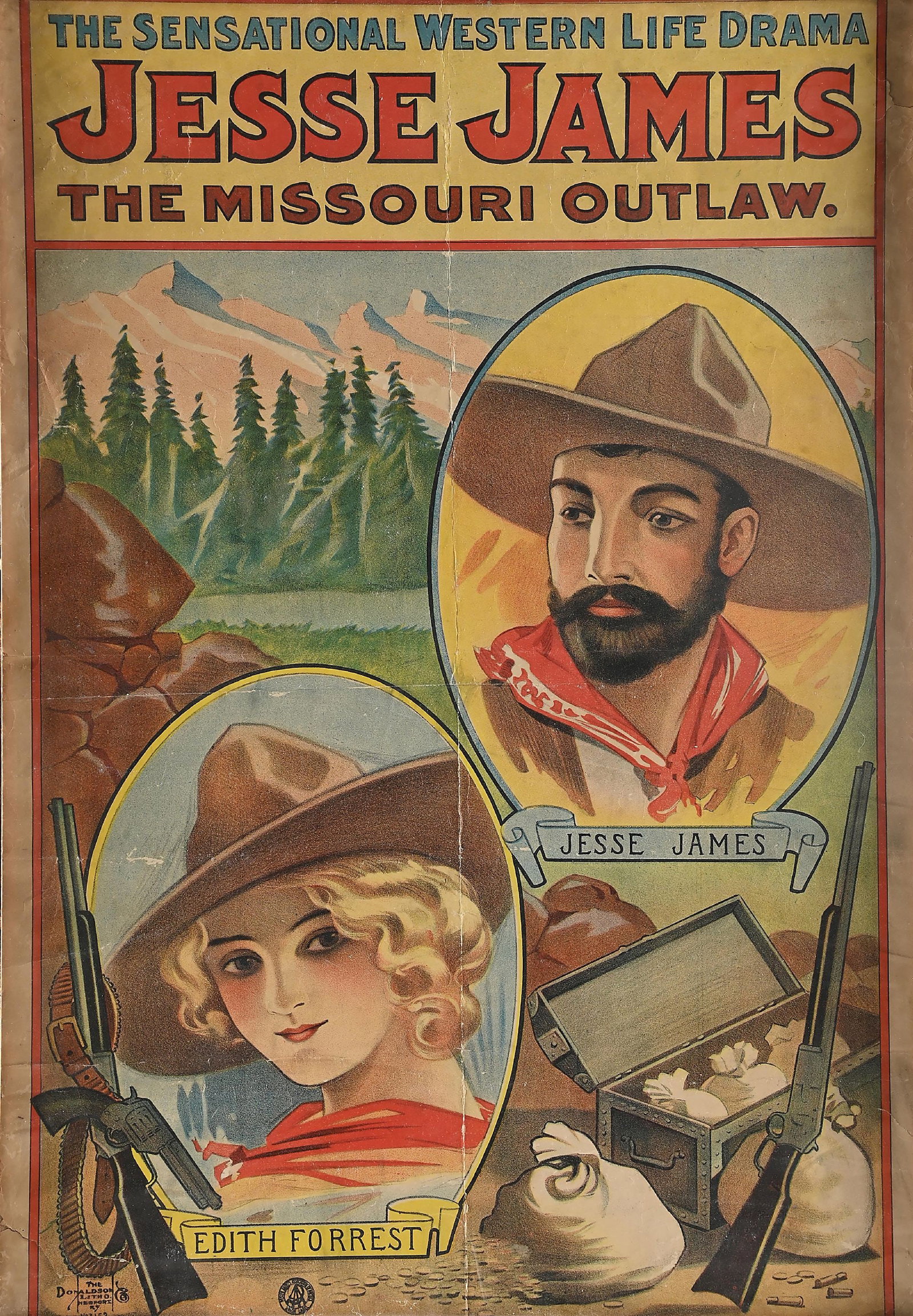 JESSE JAMES "THE MISSOURI OUTLAW" POSTER (1 of 5)