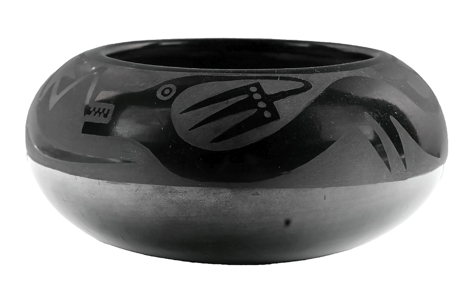 MARIA MARTINEZ (1887-1980) & SANTANA MARTINEZ (1909-2002) SAN ILDEFONSO (P’OHWHOGEH) BLACKWARE (1 of 5)
