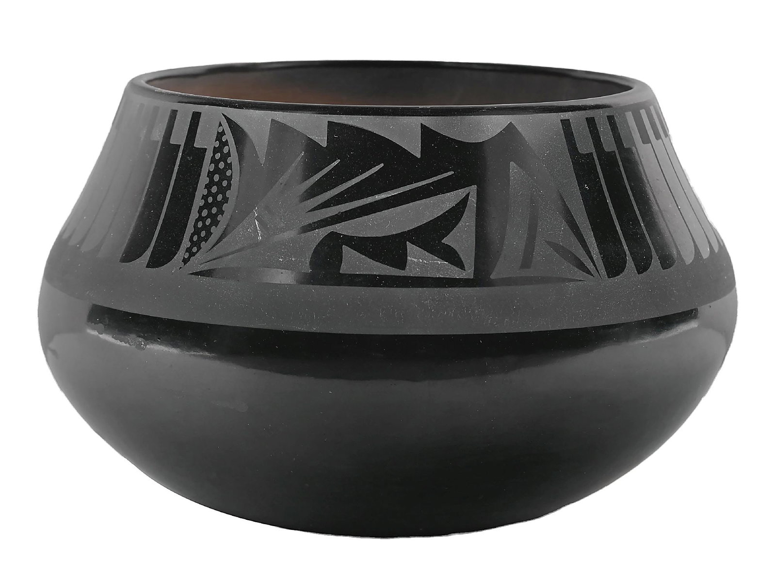CAVAN GONZALES (TSE-WHANG, B. 1970) SAN ILDEFONSO (P’OHWHOGEH) BLACKWARE JAR (1 of 5)