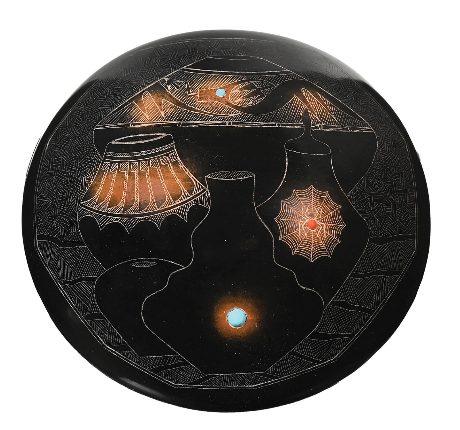 BARBARA GONZALES (TAN MOO-WHE, B. 1947) SAN ILDEFONSO (P’OHWHOGEH) SEED POT (1 of 7)