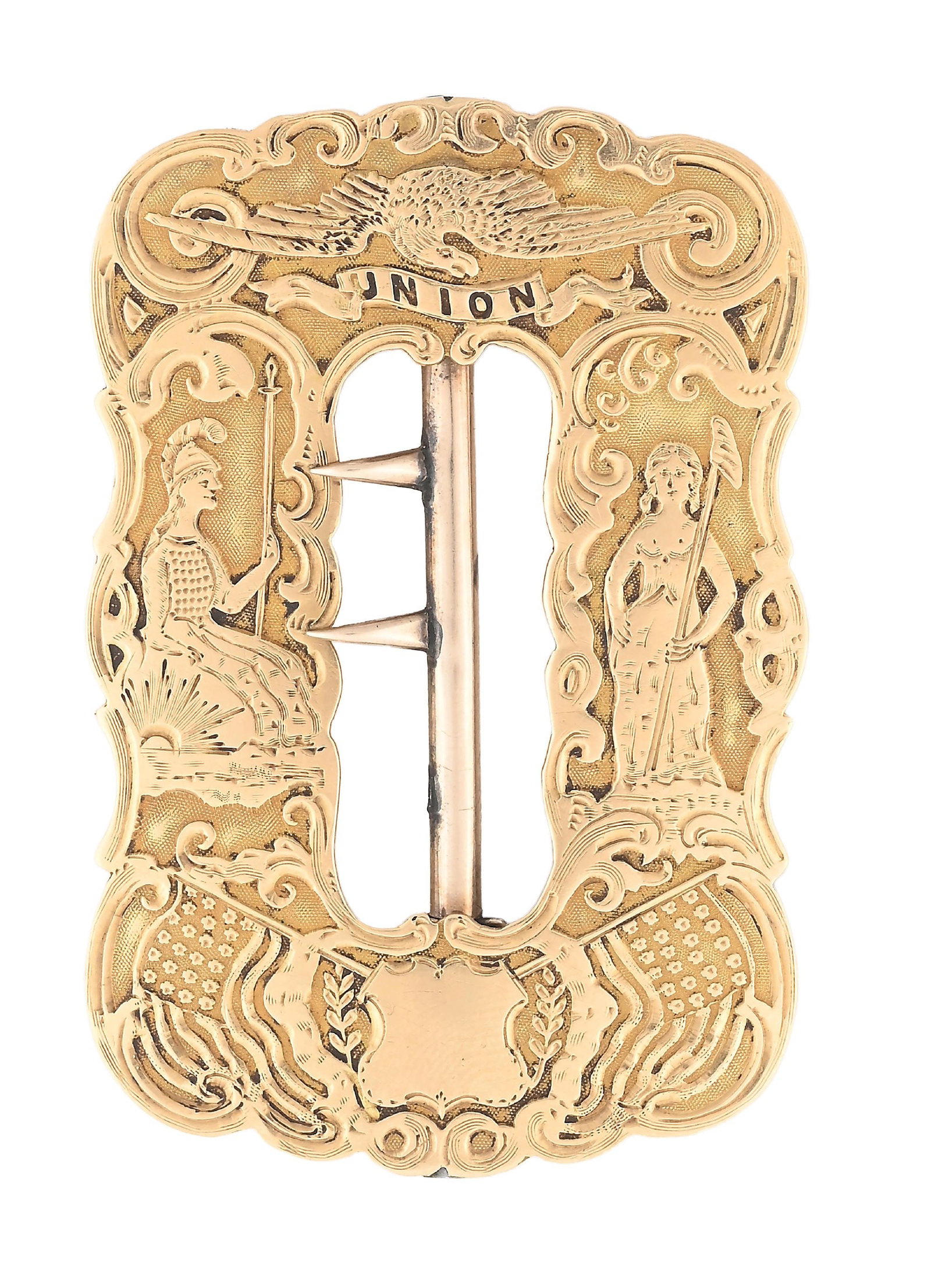 CIVIL WAR ERA GOLD SASH BUCKLE (1 of 2)