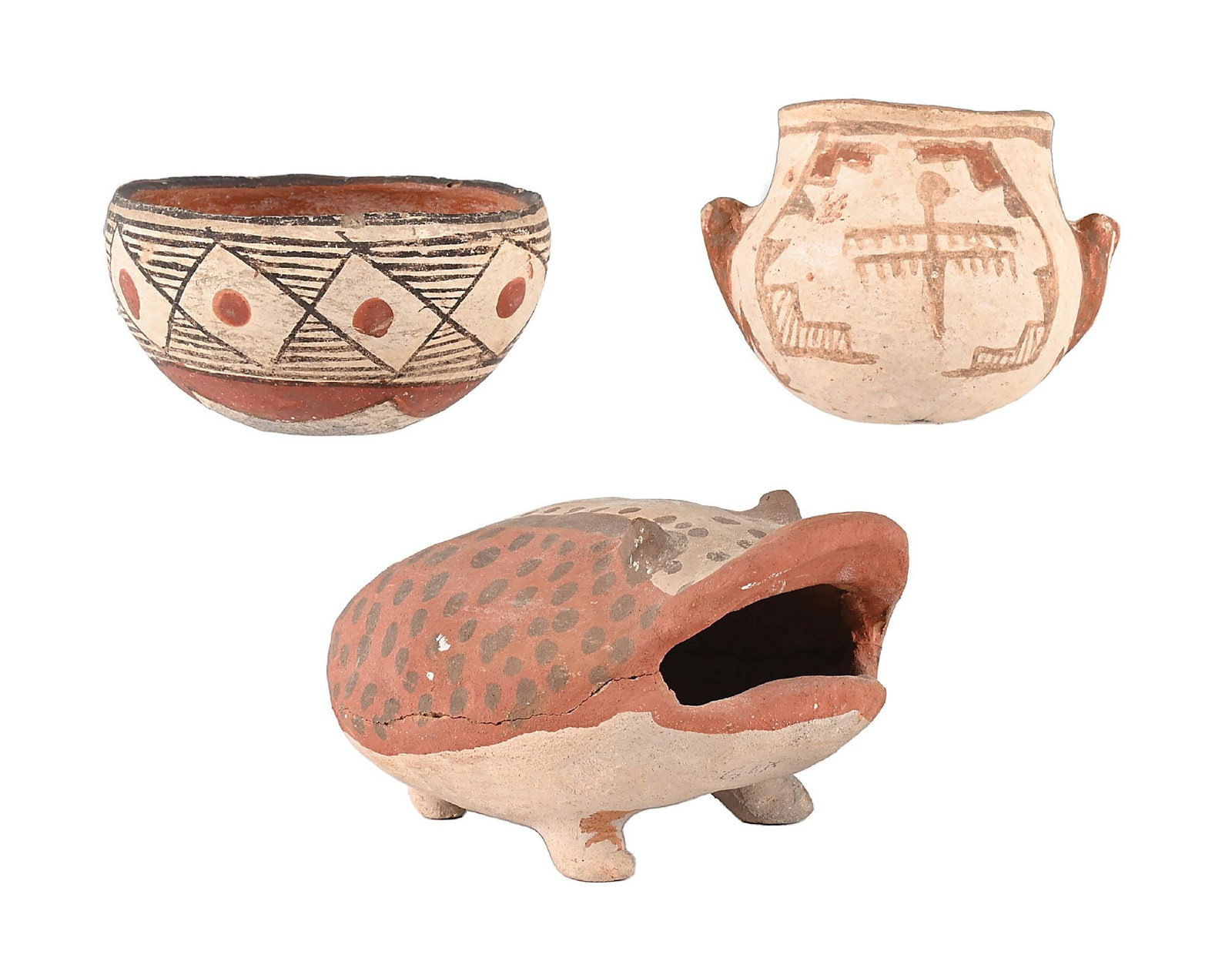 LOT OF 3: PUEBLO POTTERY ITEMS (1 of 4)