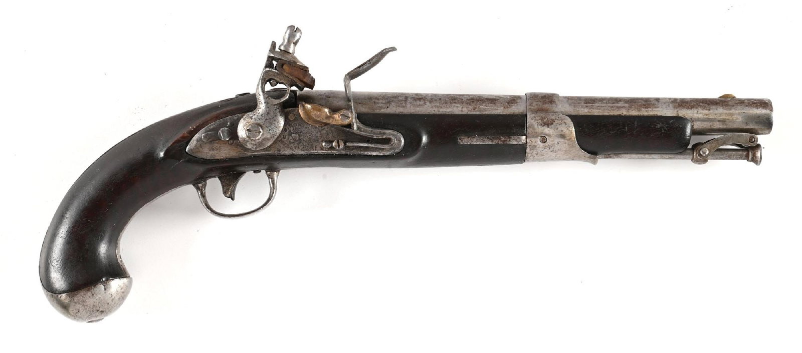 (A) US MODEL 1819 FLINTLOCK PISTOL BY SIMEON NORTH. (1 of 2)