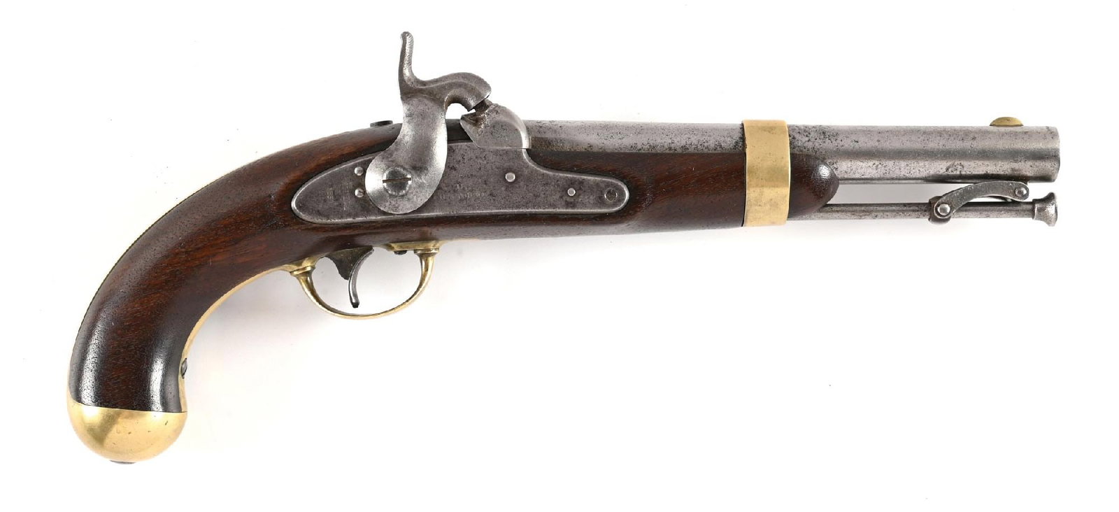 (A) US MODEL 1842 PERCUSSION PISTOL BY H. ASTON. (1 of 2)