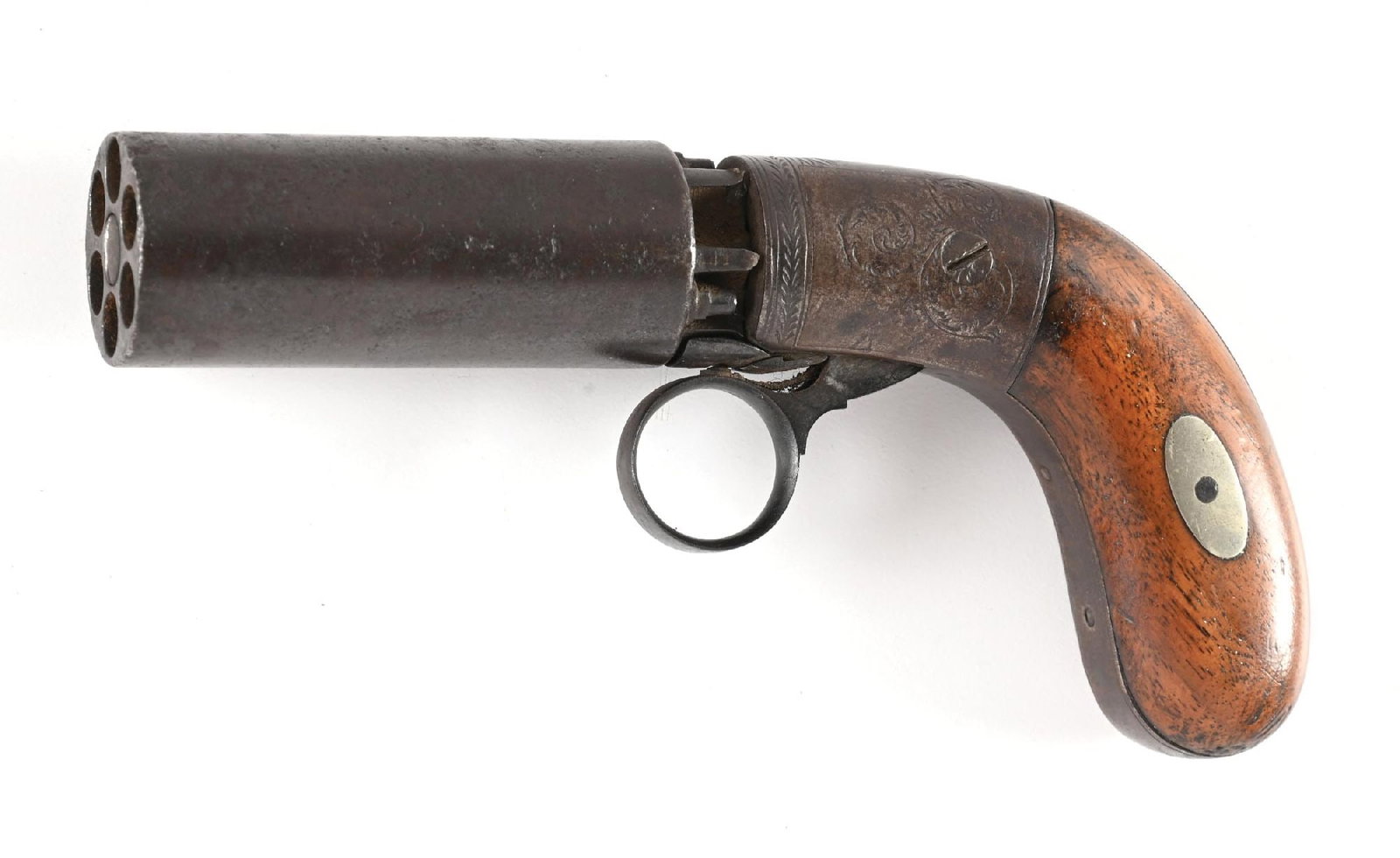 (A) BLUNT & SYMS PEPPERBOX PERCUSSION REVOLVER. (1 of 2)