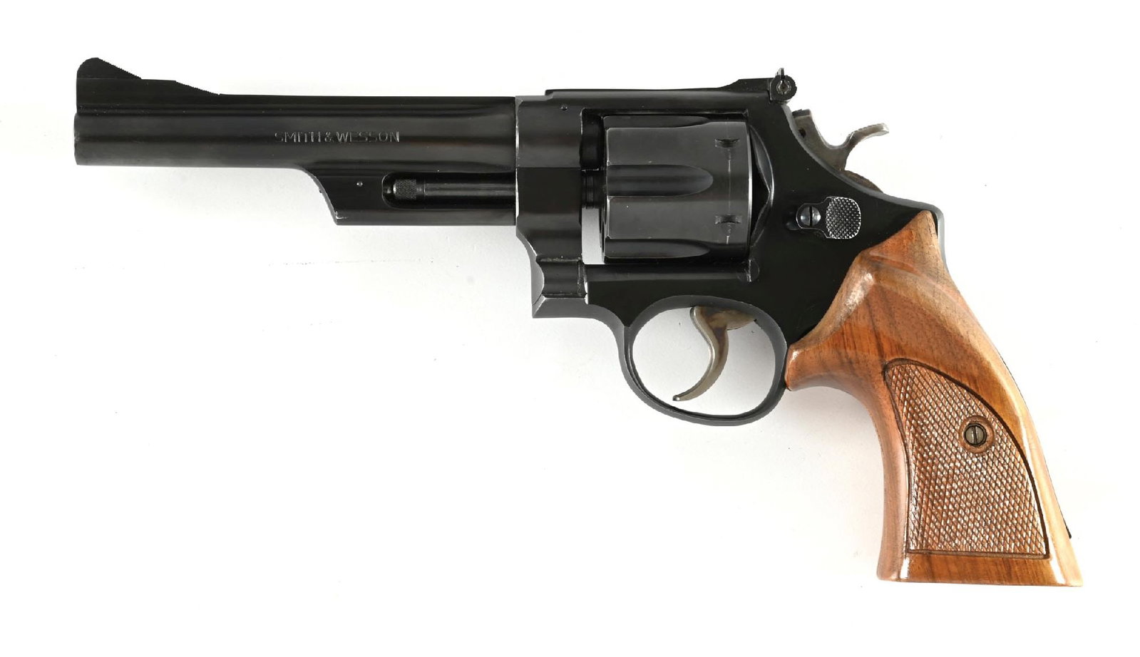 (C) SMITH & WESSON MODEL 28-2 HIGHWAY PATROLMAN .357 MAGNUM DOUBLE ACTION REVOLVER WITH BOX. (1 of 3)