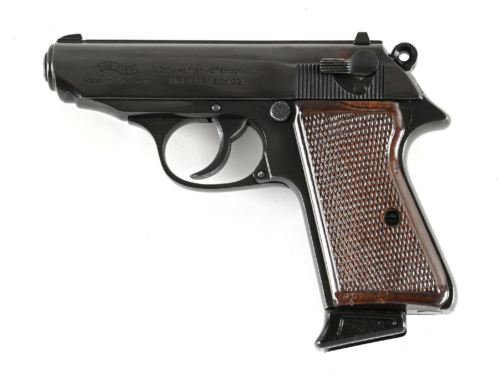 (C) WEST GERMAN MARKED WALTHER PPK/S .22 SEMI-AUTOMATIC PISTOL. (1 of 2)
