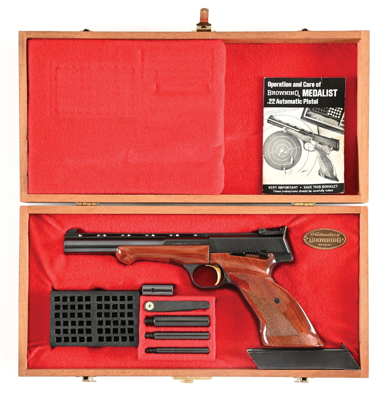 (C) BROWNING MEDALIST SEMI-AUTOMATIC TARGET PISTOL WITH CASE. (1 of 4)