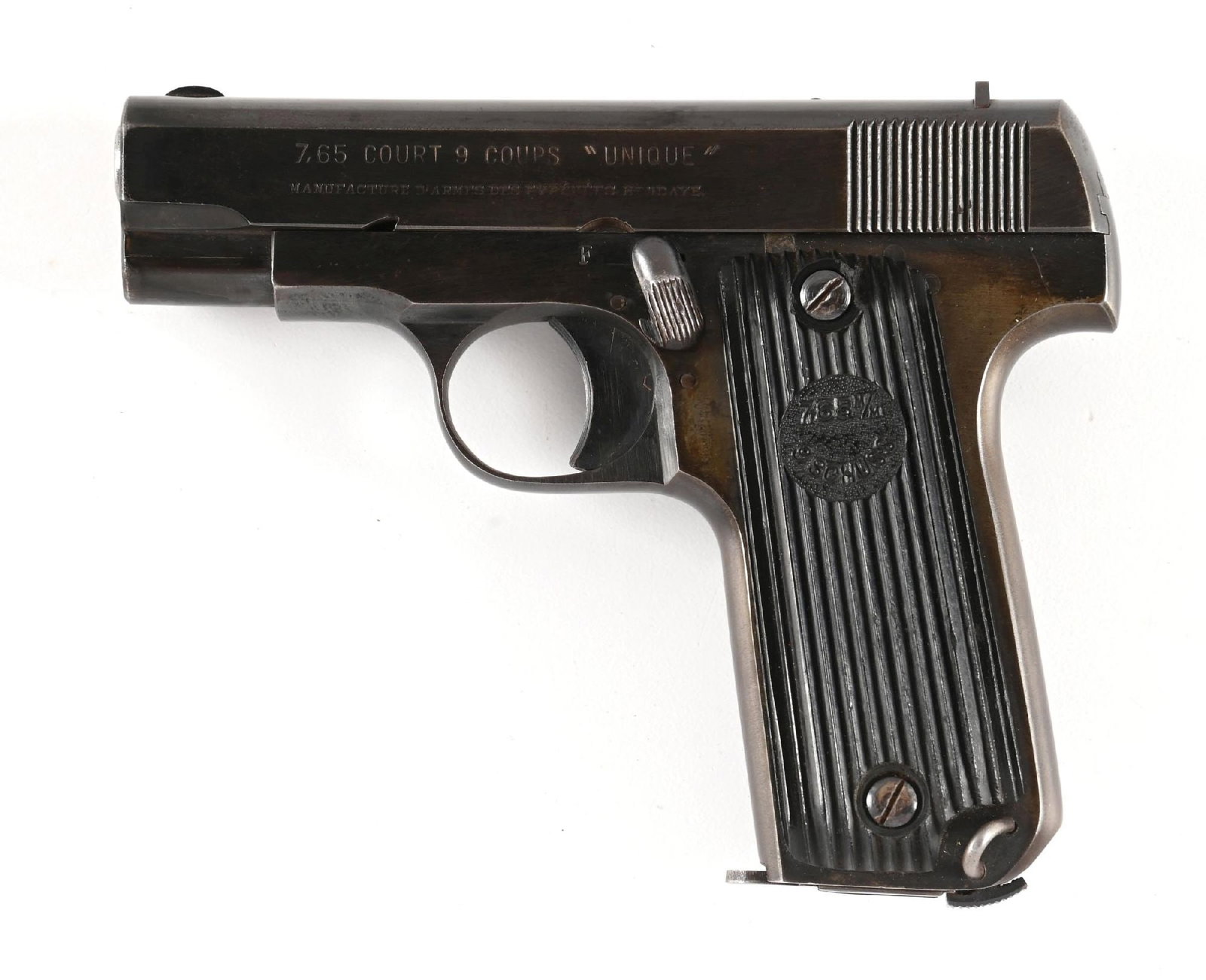 (C) GERMAN OCCUPATION PRODUCED UNIQUE MODEL 17 SEMI-AUTOMATIC PISTOL. (1 of 2)