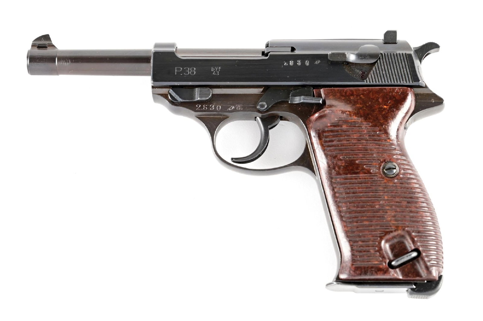 (C) WORLD WAR II MAUSER BYF 43 CODE P.38 9MM SEMI-AUTOMATIC PISTOL. (1 of 2)