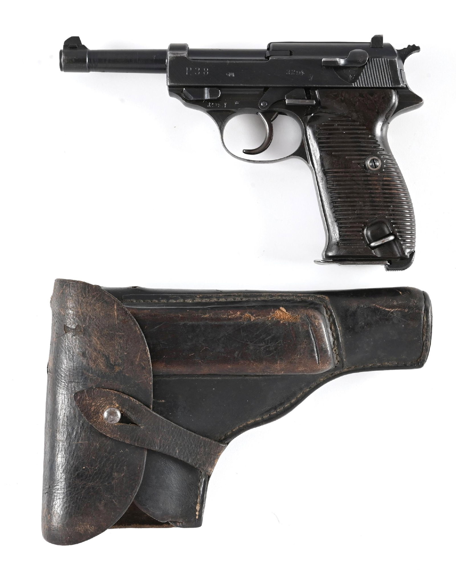 (C) LATE WAR SPREEWERK P.38 SEMI-AUTOMATIC PISTOL WITH HOLSTER. (1 of 2)
