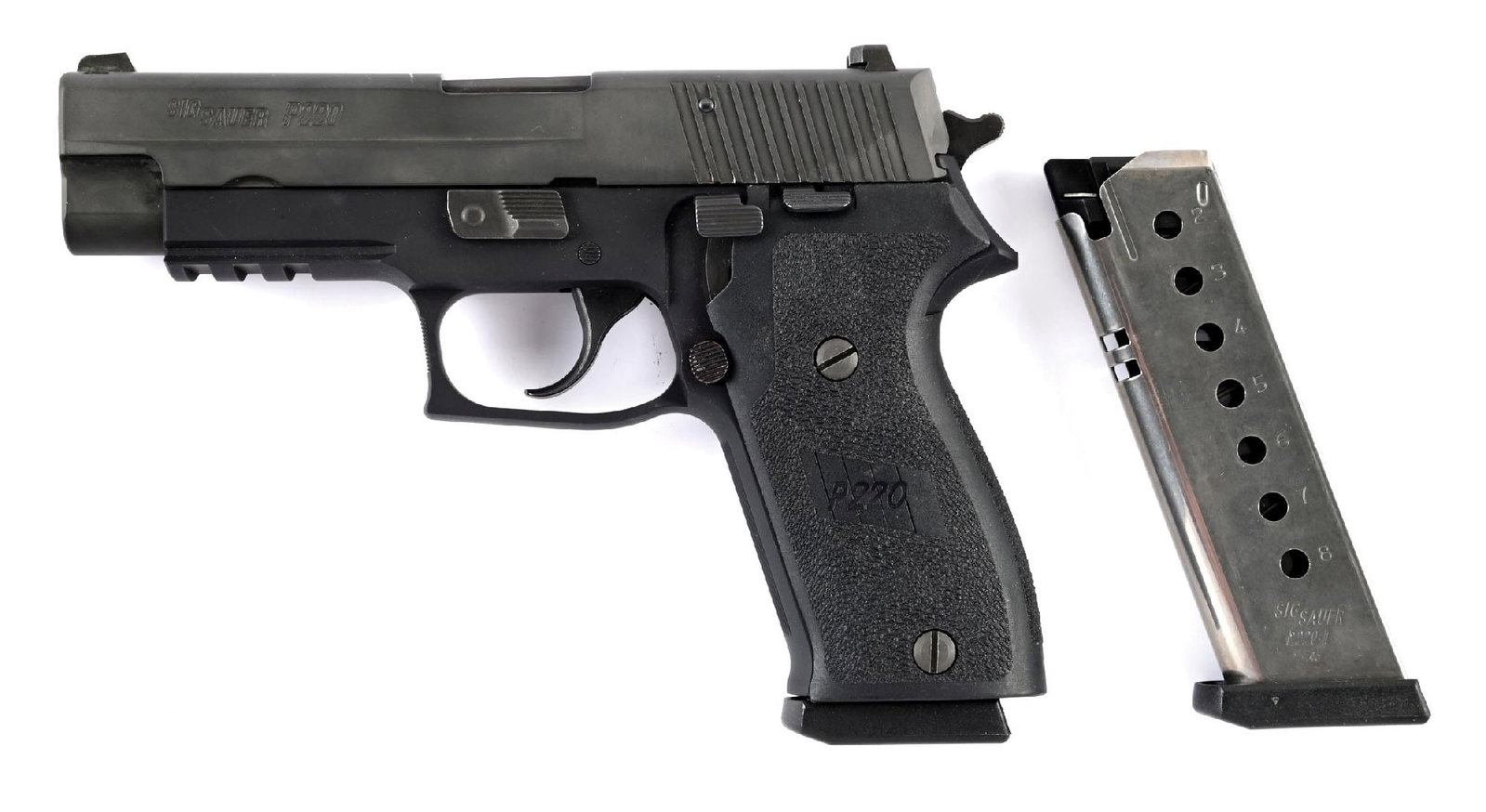 (M) SIG SAUER P220 .45 ACP SEMI-AUTOMATIC PISTOL WITH CASE. (1 of 3)