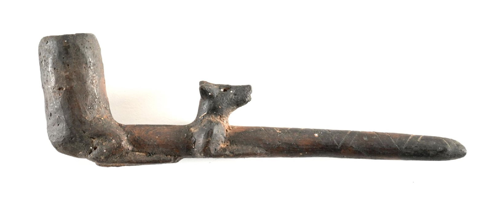 CLAY FIGURAL PIPE. (1 of 2)