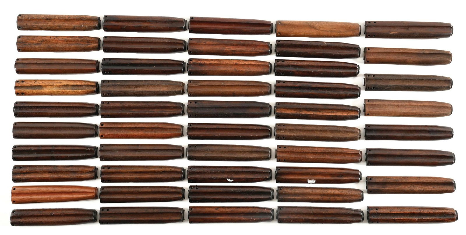 LARGE LOT OF (48) VINTAGE US M-1 CARBINE HAND GUARDS. (1 of 1)