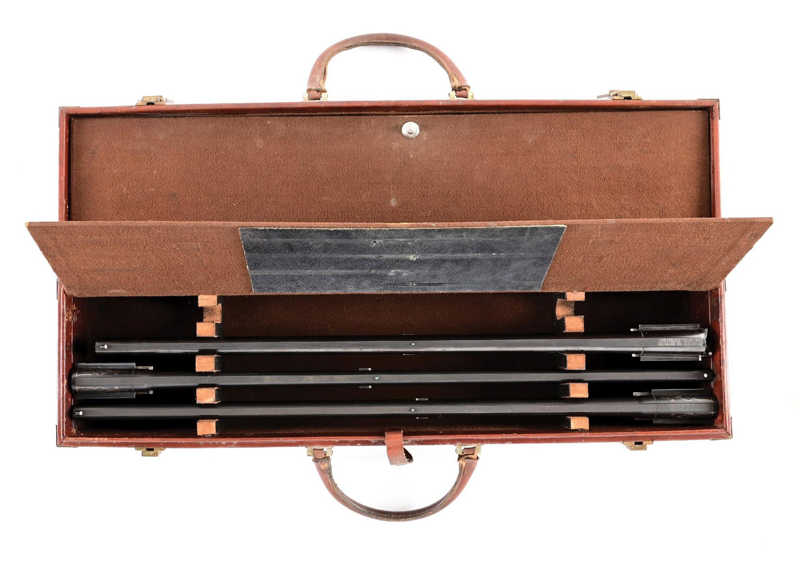 CASED TRIO OF ENGRAVED KRIEGHOFF MODEL 32 CROWN GRADE STYLE BARRELS IN 28, 20 AND 12 GA. (1 of 4)