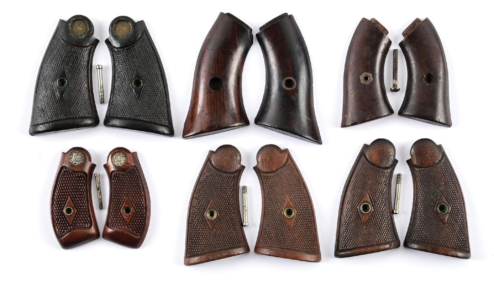 LOT OF (6) PRE3-WAR SMITH & WESSON GRIPS. (1 of 2)