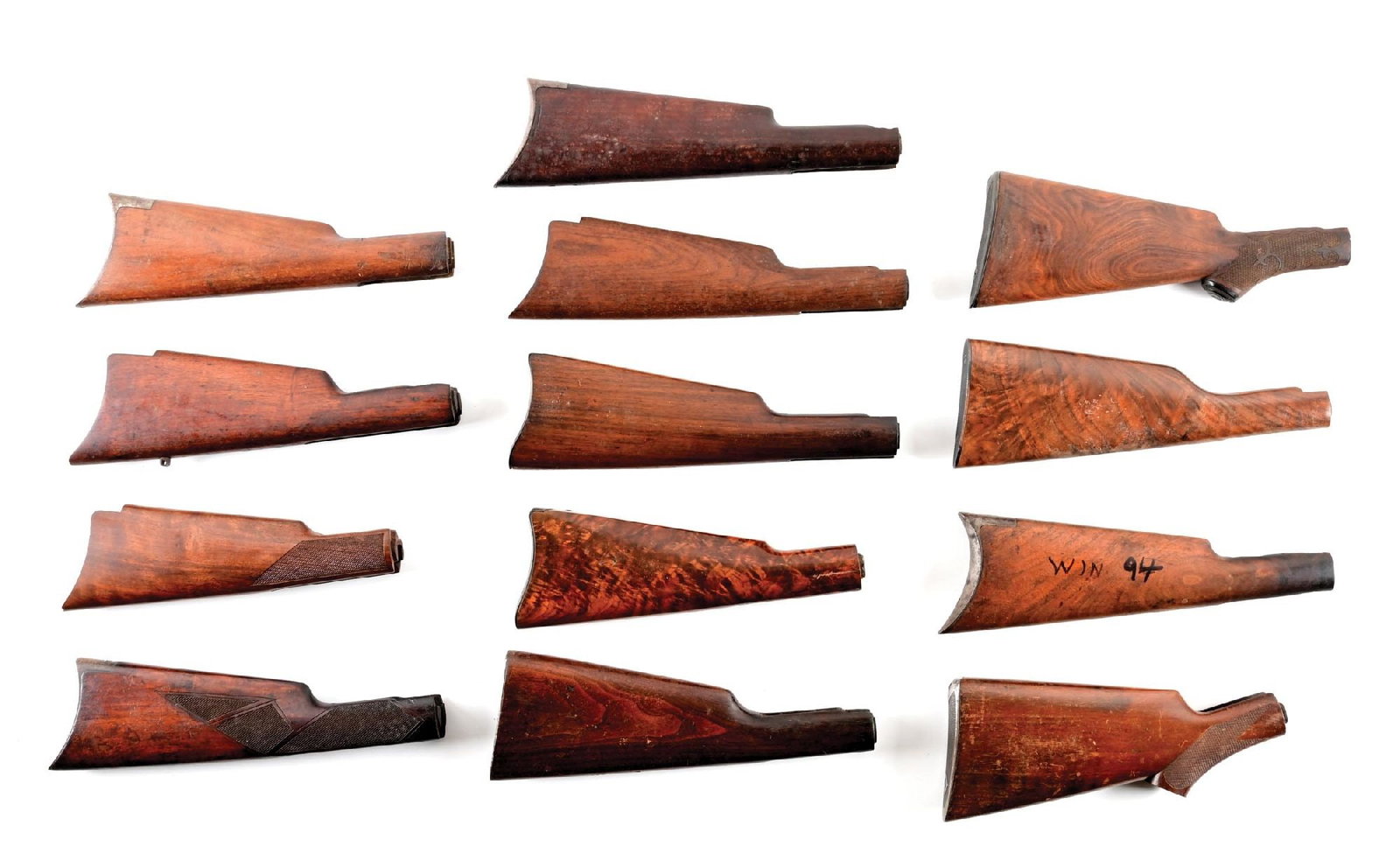 LOT OF (13) MISCELLANEOUS WINCHESTER LEVER ACTION STOCKS. (1 of 1)