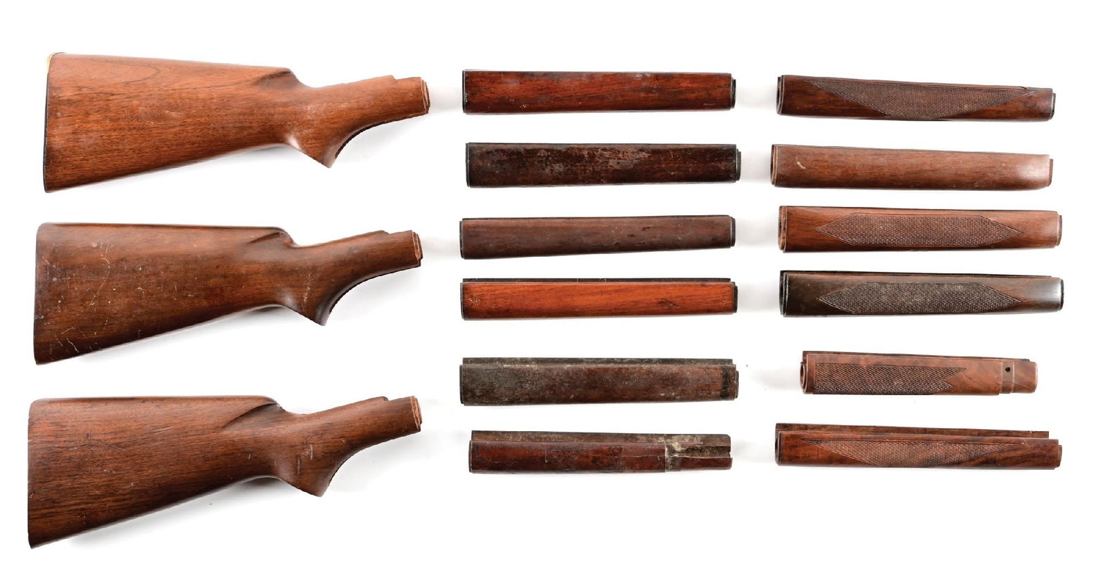 LOT OF (12) MISCELLANEOUS WINCHESTER LEVER FOREARMS & (3) MODEL 64 STOCKS (1 of 1)