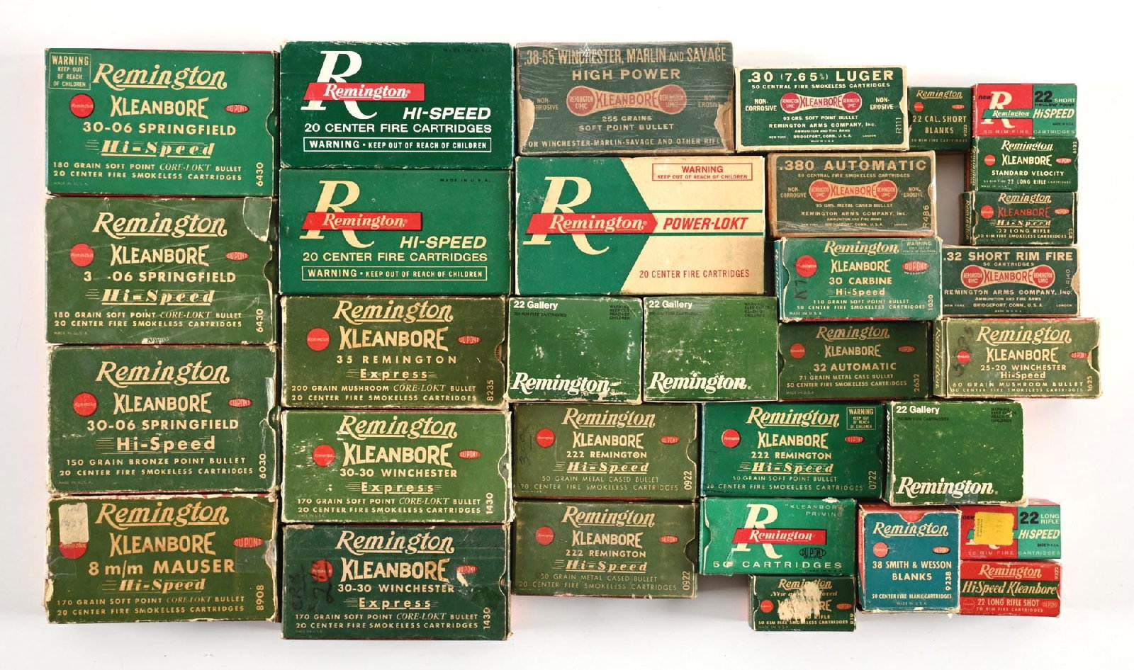LARGE LOT(32) BOXES OF 1940-50S REMINGTON AMMUNITION. (1 of 1)