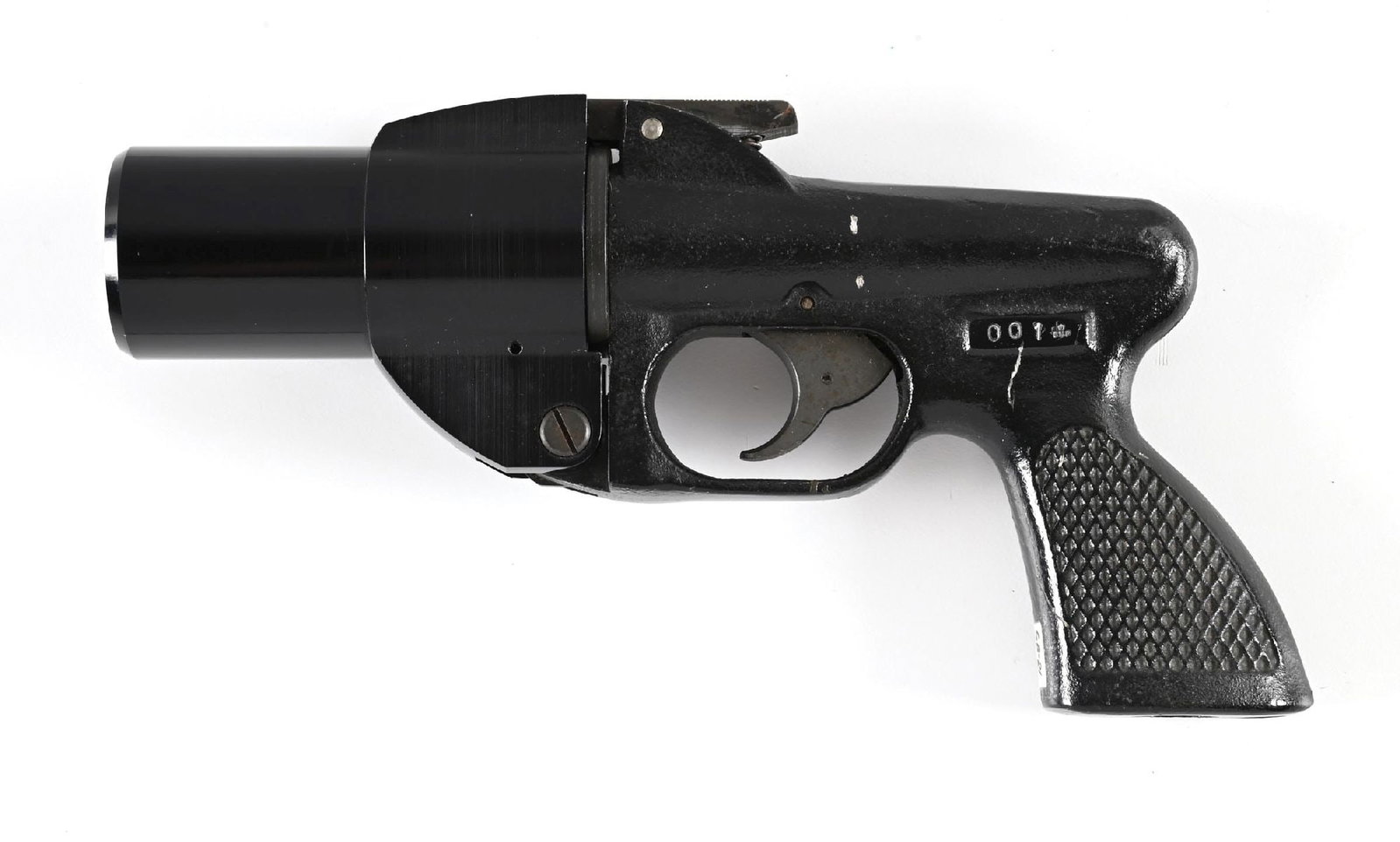 PROTOTYPE WEBLEY SCHERMULY FLARE PISTOL, SERIAL NUMBER 001. (1 of 2)
