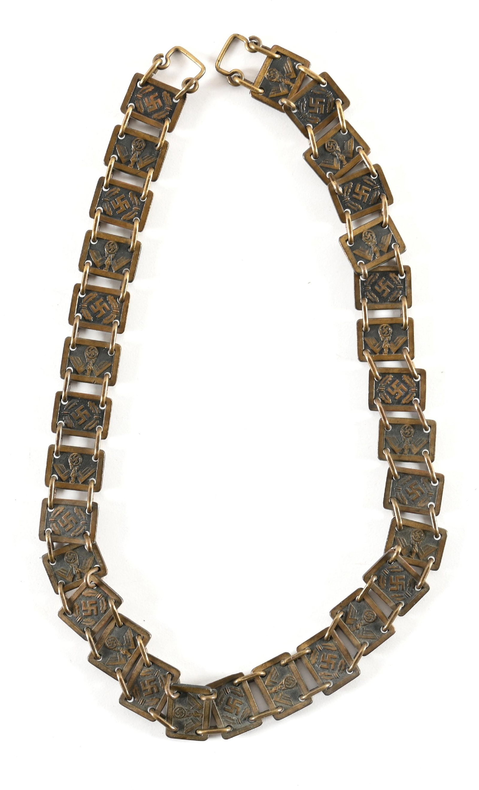 THIRD REICH NSDAP STANDARD BEARERS GORGET CHAIN BY MATTHIAS OECHSLER AND SOEHNE. (1 of 2)