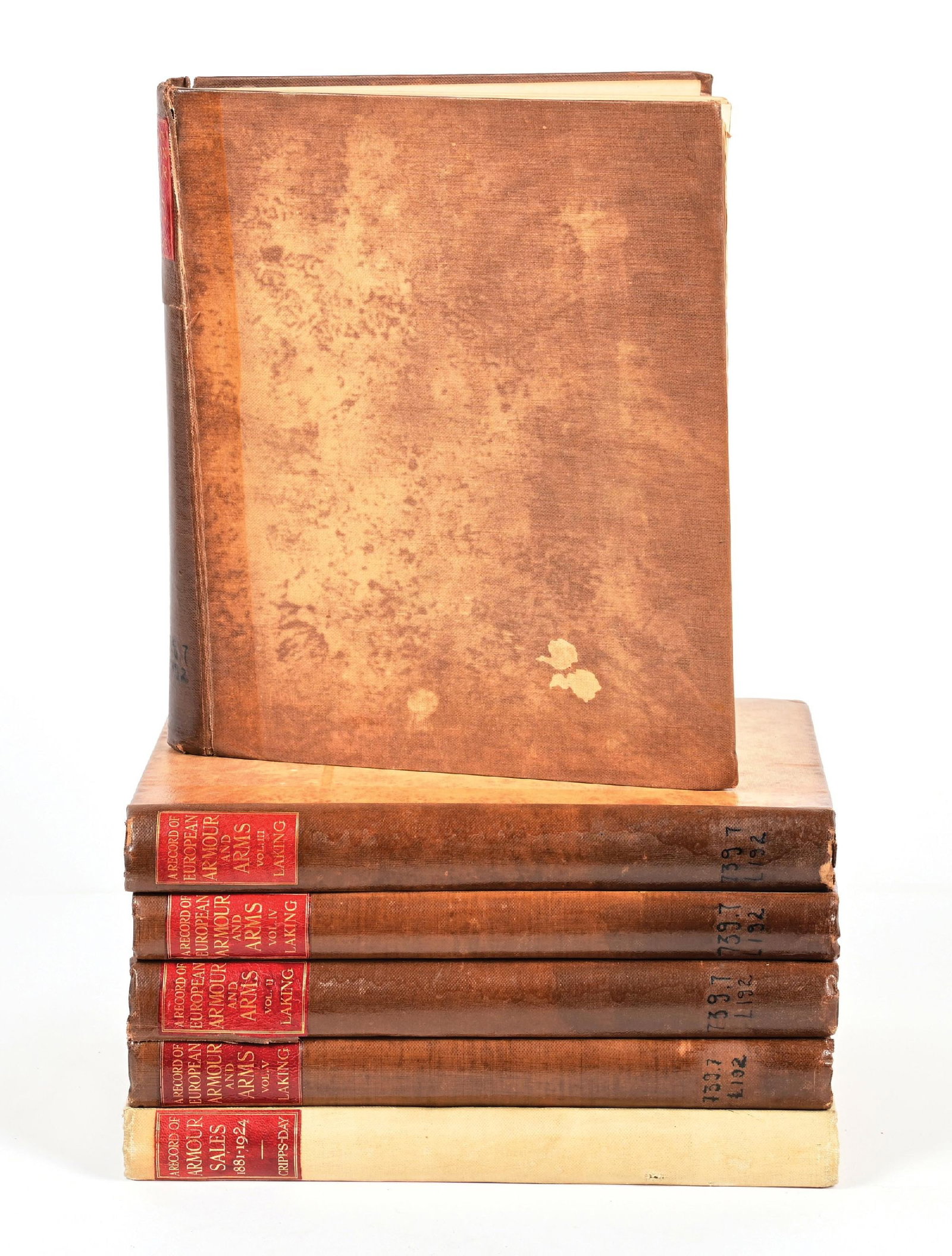 LOT OF 6: A RECORD OF EUROPEAN ARMOUR AND ARMS VOLUMES I-V BY LAKING AND A RECORD OF ARMOUR SALES BY (1 of 1)
