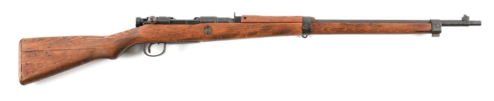 (C) LAST DITCH TOKYO JUKI KOGYO TYPE 99 ARISAKA BOLT ACTION RIFLE.: Manufactured in classic configuration throughout. Full or partial matching serial numbers observed on receiver, bolt handle, extractor, firing pin, and safety knob. CONDITION: Very good. Mechanically 