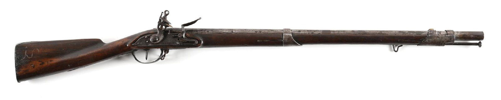 (A) COMMONWEALTH OF PENNSYLVANIA MODEL 1797 FLINTLOCK ALTERED 2-BAND MUSKETOON. (1 of 2)