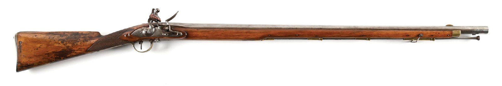 (A) 19TH CENTURY CONTINENTAL FLINTLOCK OFFICER'S CARBINE. (1 of 2)