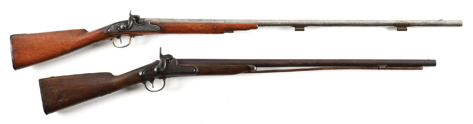 (A) LOT OF 2: PERCUSSION FOWLING PIECES MADE FROM MUSKETS. (1 of 2)
