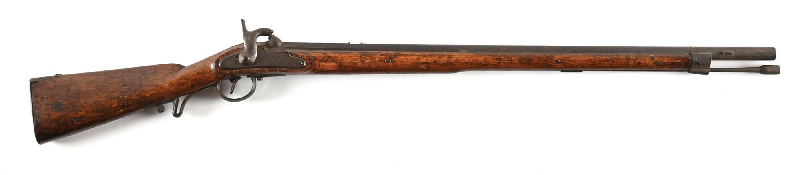 (A) UNIT MARKED AUSTRIAN MODEL 1849 GARIBALDI RIFLE ALTERED FOR CIVIL WAR USE.: This rifle has been updated from it original pill lock configuration to a percussion lock for use in the American Civil War. Bore has also been bored smooth. The octagon to round barrel is fitted with