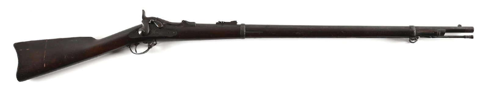 (A) EARLY US SPRINGFIELD MODEL 1873 TRAPDOOR RIFLE. (1 of 2)
