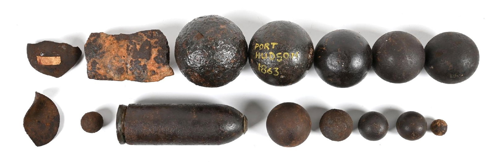 LOT OF US CIVIL WAR ERA ARTILLERY SHELLS. (1 of 1)