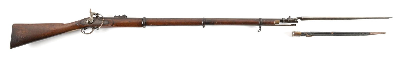 (A) W & C SCOTT 1853 PATTERN TOWER PERCUSSION RIFLE. (1 of 2)