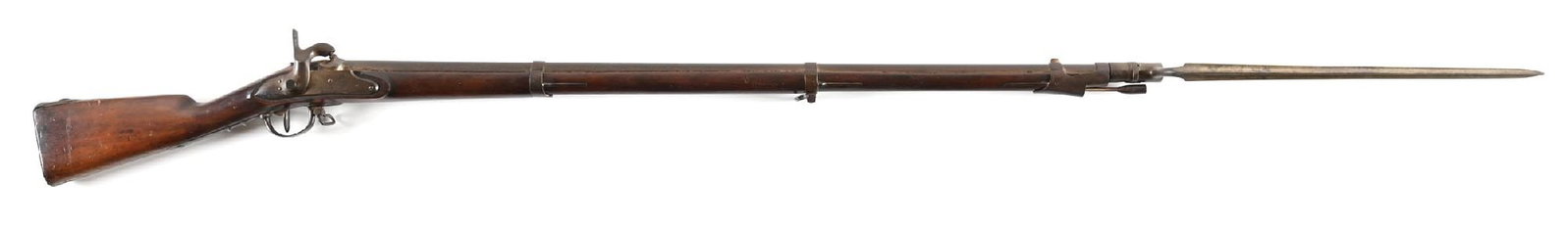 (A) BELGIAN MODEL 1844/60 PIEDMONTESE PERCUSSION RIFLED MUSKET.: Originally made in Belgium and updated for the Kingdom of Piedmont in modern day Italy, many of these rifles were also purchased by the Union during the Civil War, and saw especially heavy use in the 