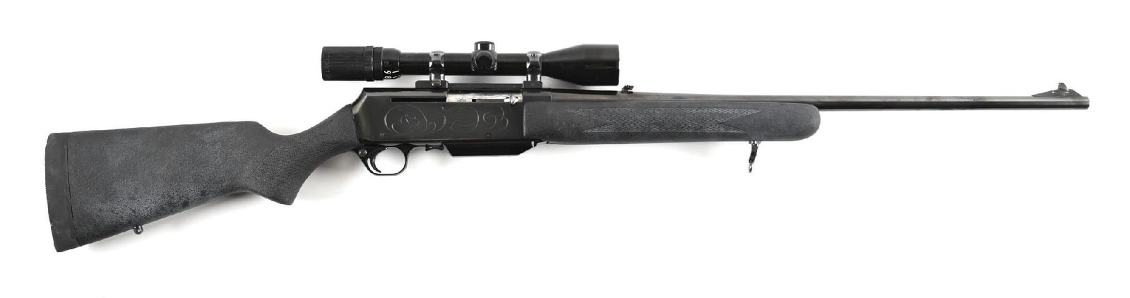 (C) BELGIAN BROWNING BAR SEMI-AUTOMATIC RIFLE IN 7MM MAGNUM. (1 of 2)