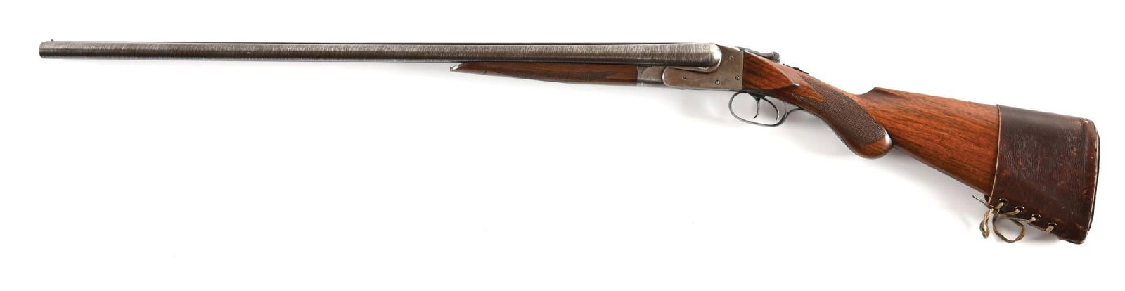 (A) ITHACA MODEL 1 DAMASCUS SIDE BY SIDE SHOTGUN. - 2
