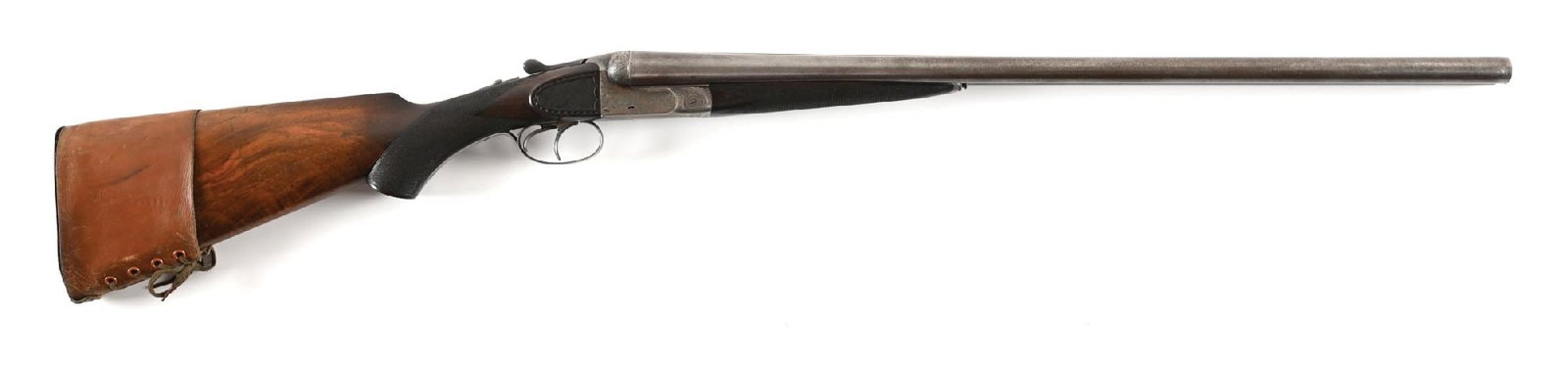 (A) VLD RETAILED A. FRANCOTTE NO. 3 SIDE BY SIDE 12 BORE SHOTGUN.: Manufactured in Belgium circa 1897 and imported by VLD as engraved "VON LENGERKE & DETMOLD / U.S. AGENTS NEW-YORK" on the tops of the barrels. Barrels are fine twist Damascus with matted concave rib, 