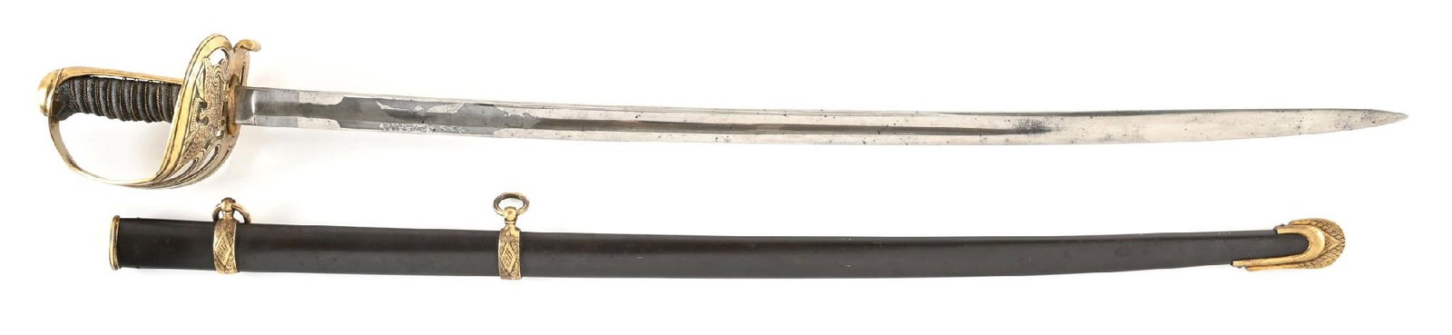 US CIVIL WAR NON-REGULATION BRITISH PATTERN 1827 PRESENTATION GRADE SWORD. (1 of 2)