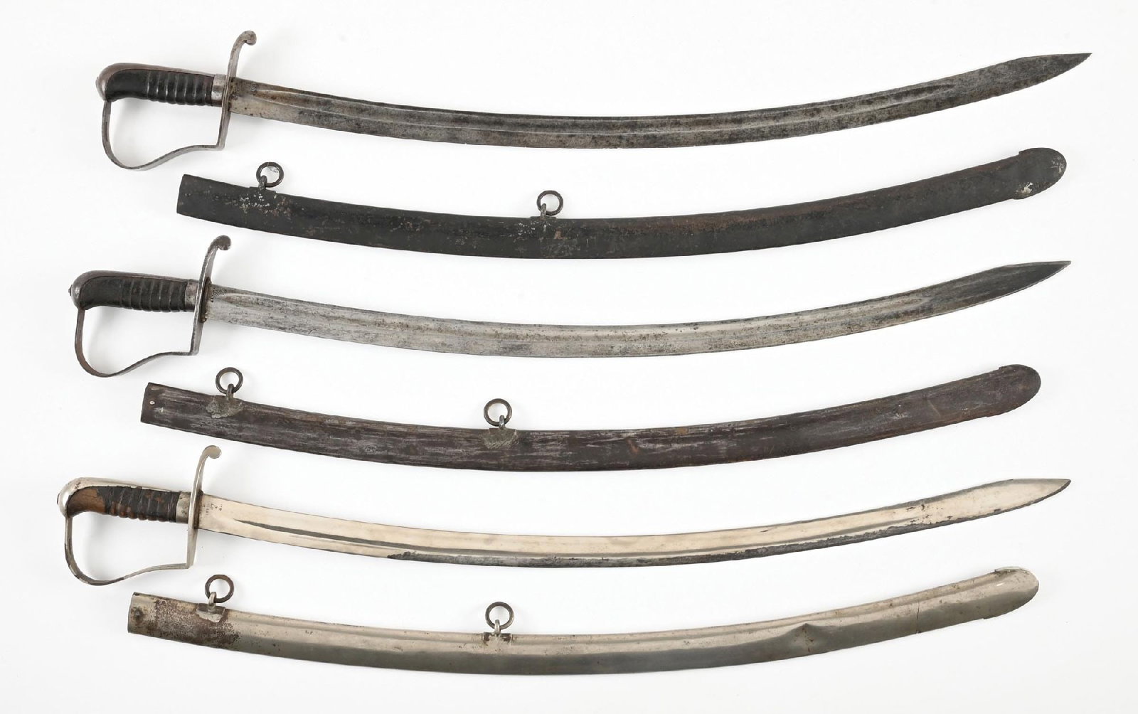 LOT OF 3: US STARR CONTRACT 1818 CAVALRY SABERS. (1 of 2)