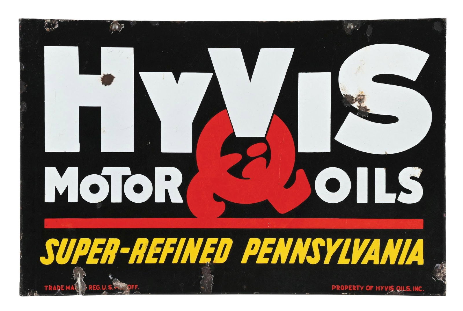 HYVIS MOTOR OILS PORCELAIN SIGN (1 of 4)